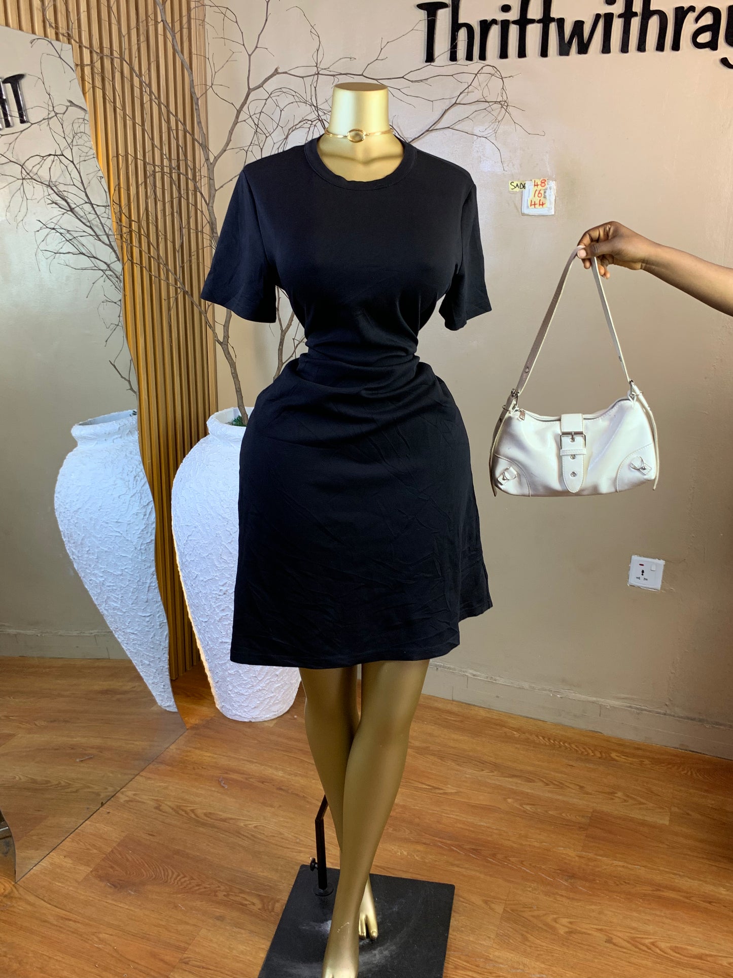 SADE48 SIZE16 Length44 black dress