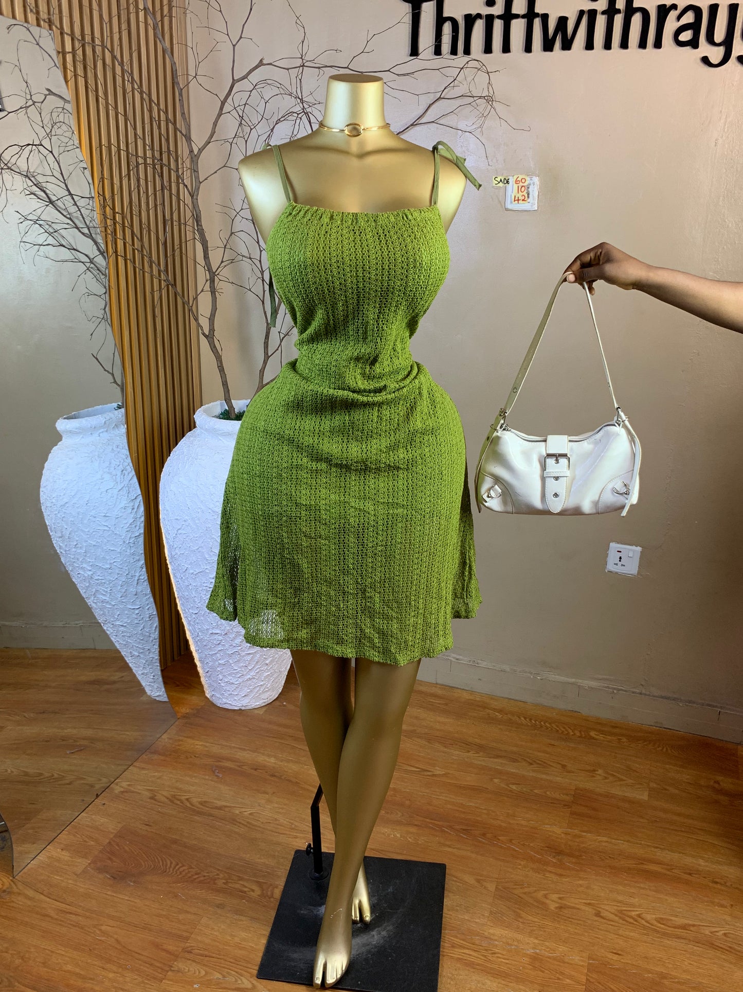 SADE60 SIZE10 Length42 green dress