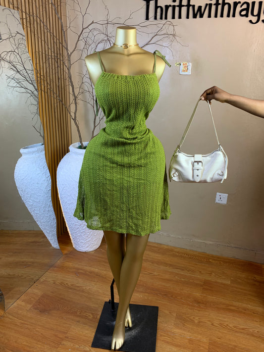 SADE60 SIZE10 Length42 green dress