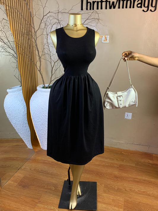 TOYO11 SIZE8 Length47 black dress