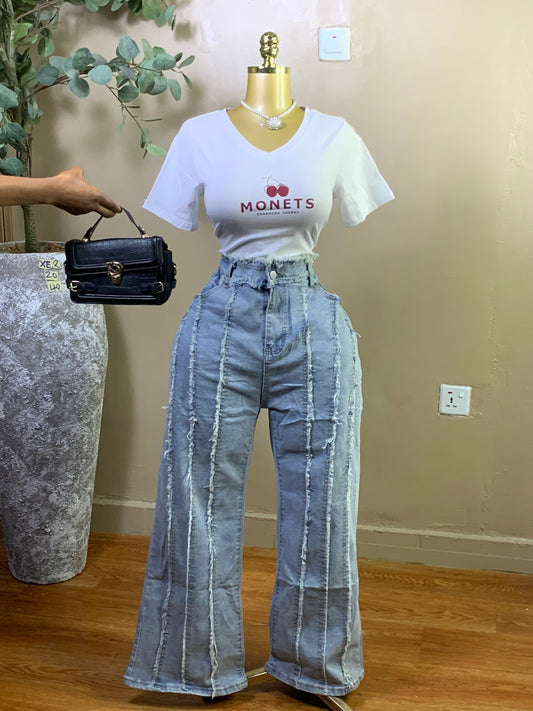 SIZE 20 Baggy jean2 Length40 (Jean only)(Blue)