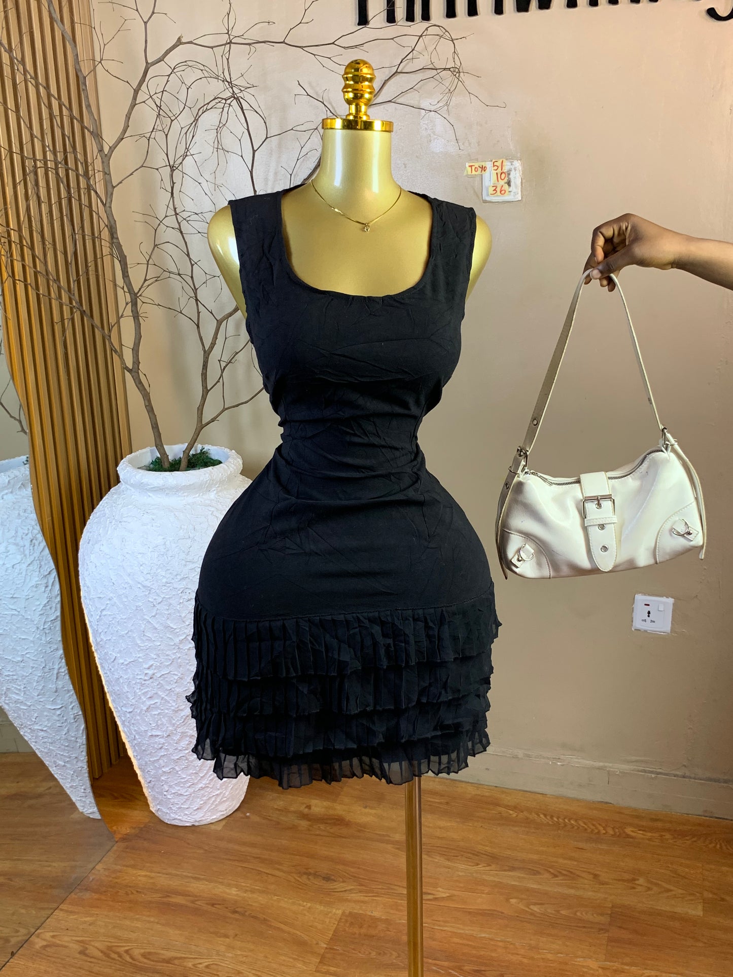 TOYO51 SIZE10 Length36 black dress