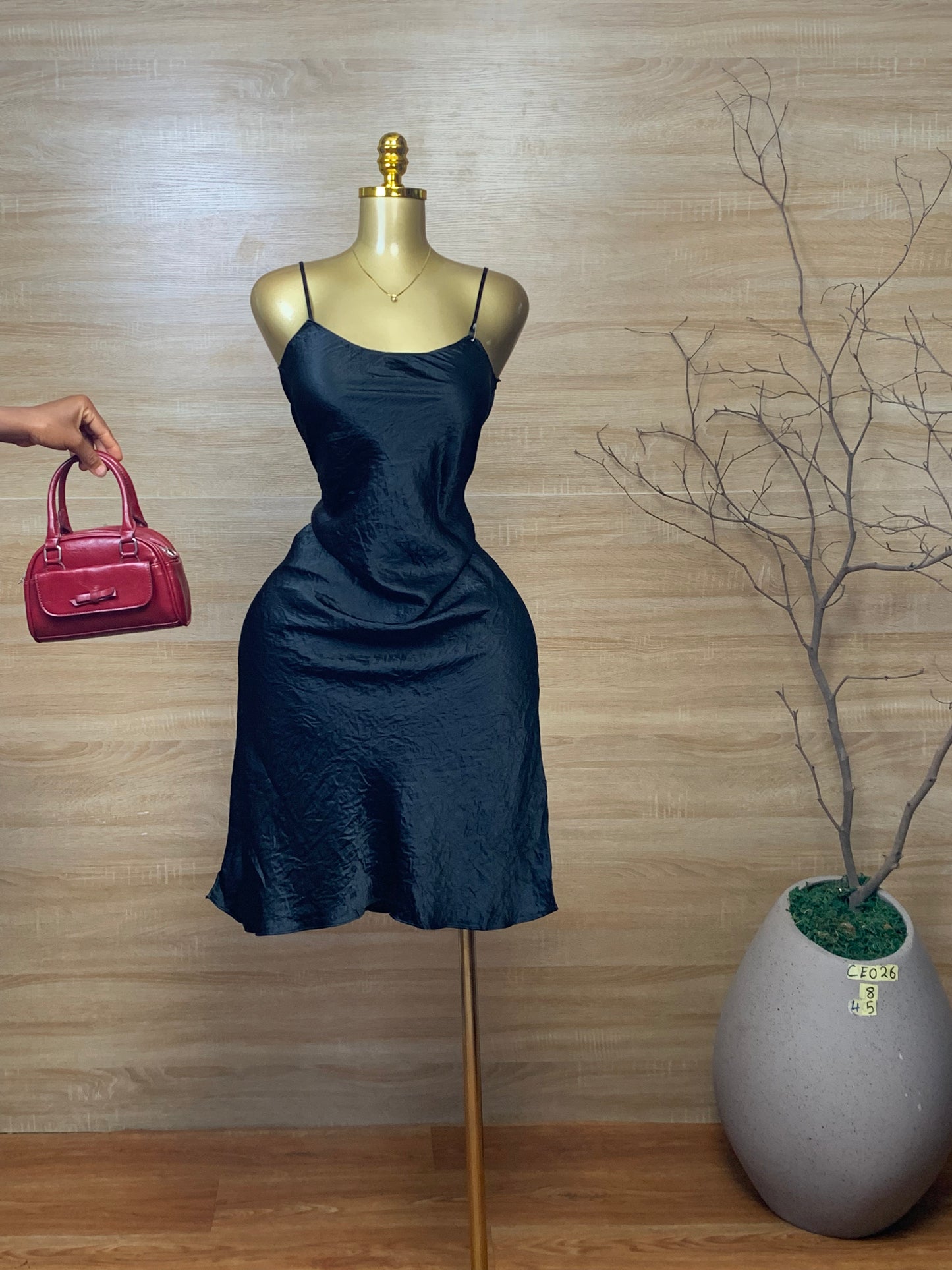 SIZE8 CEO26 Black dress Length45