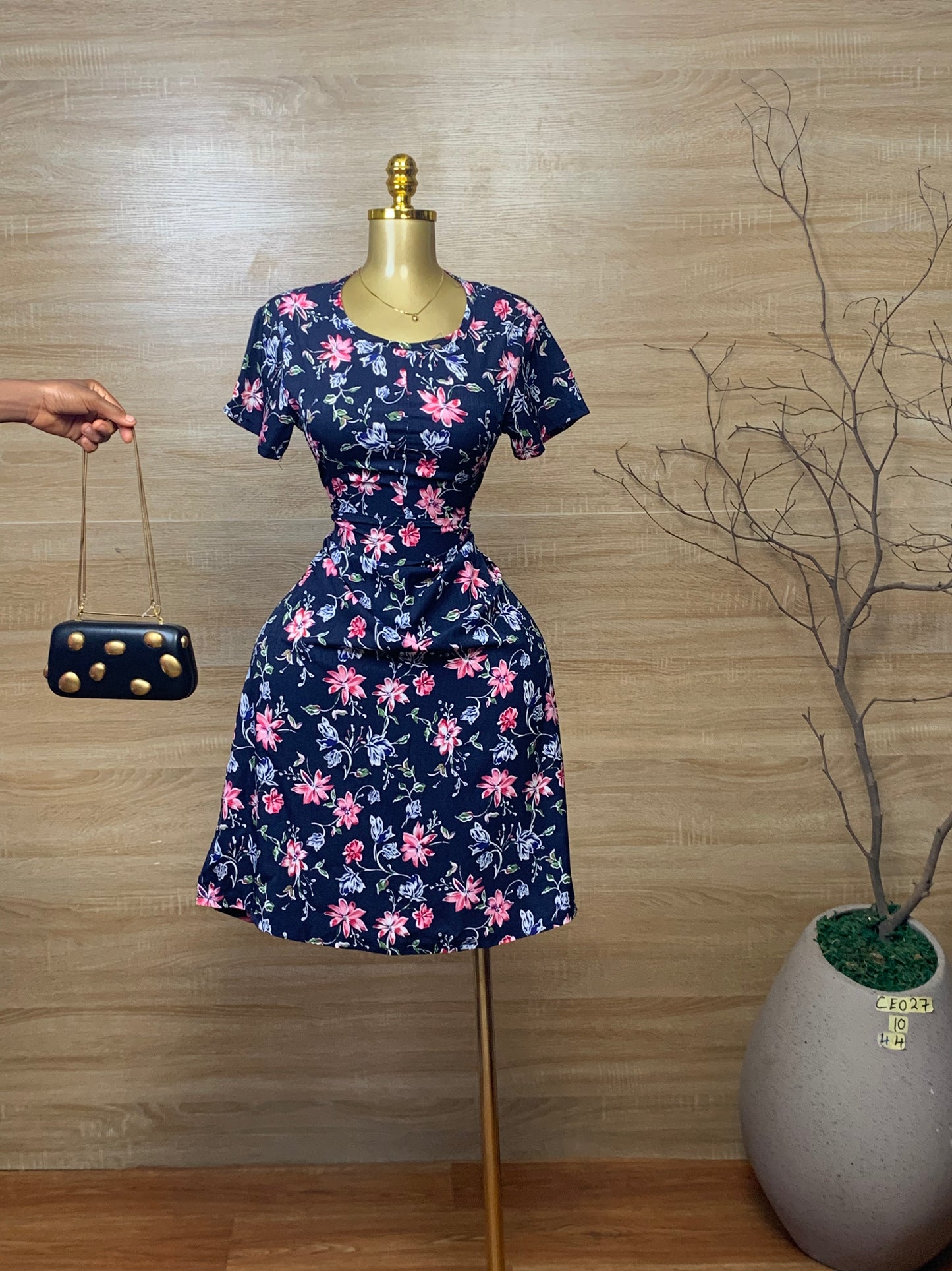 SIZE10 CEO27 Floral dress Length44