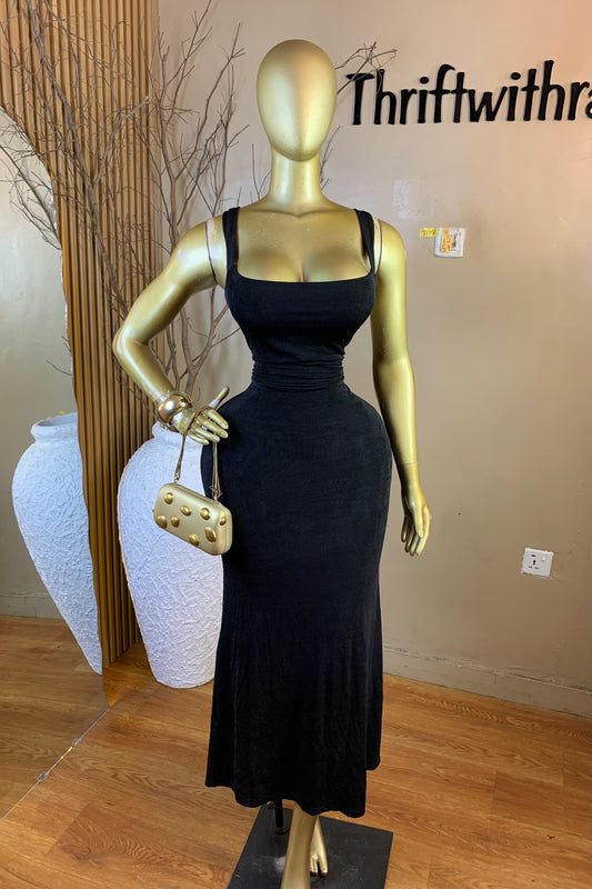 TIMI4 SIZE10 Length57 Black party dress