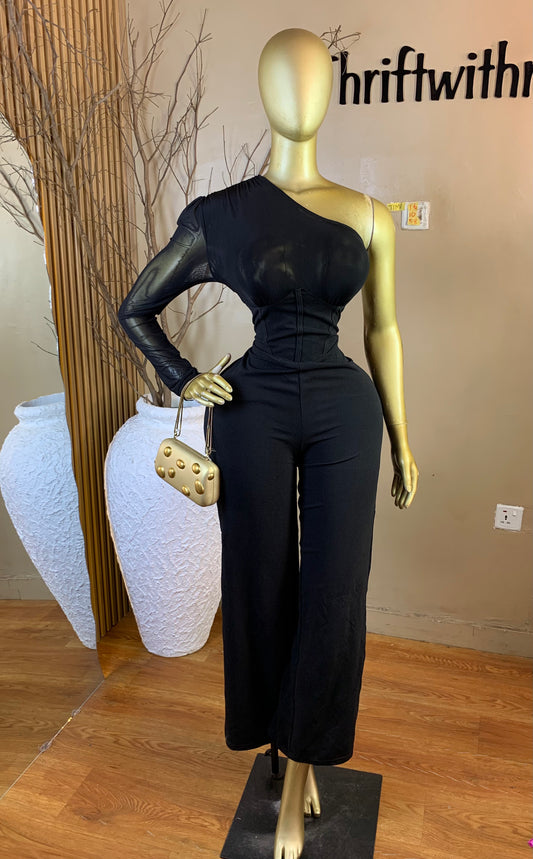 TIMI16 SIZE10 Length58 Black jumpsuit