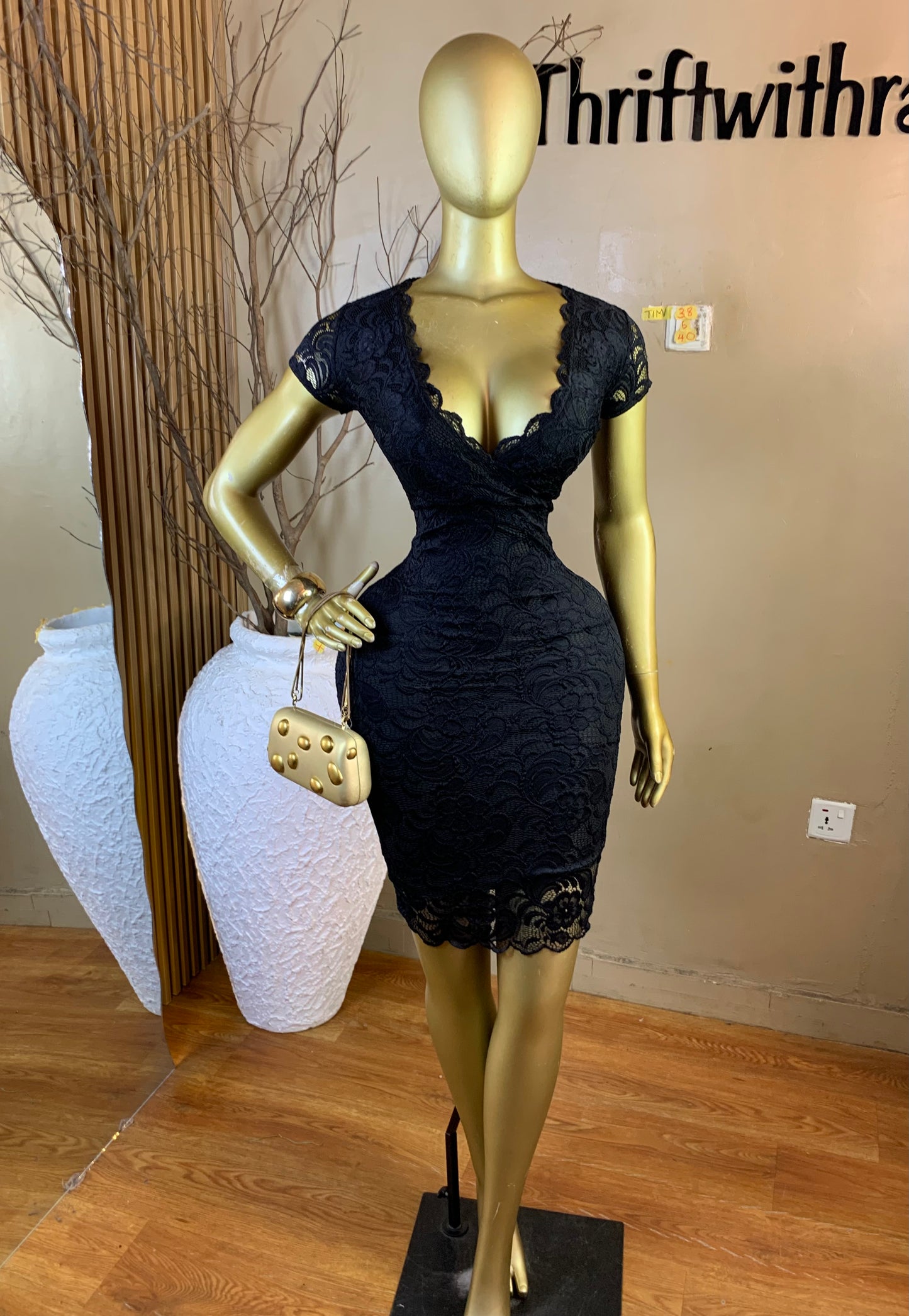 TIMI38 SIZE6 Length40 black dress