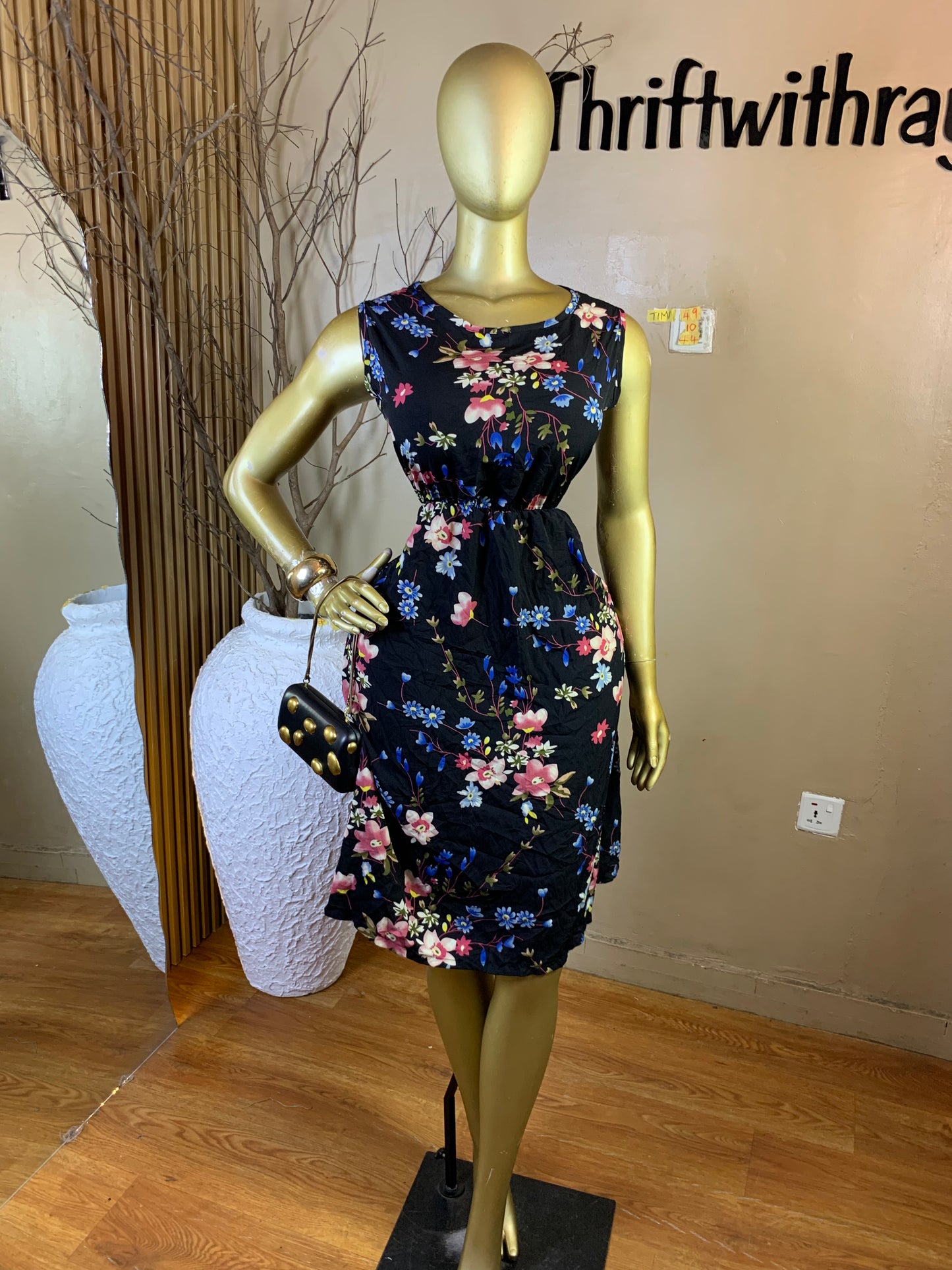 TIMI49 SIZE10 Length44 floral dress