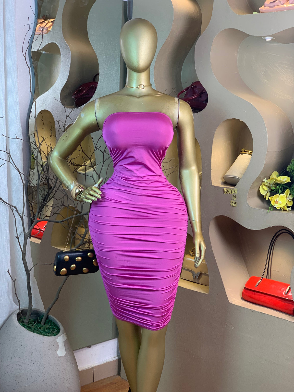 KEJI11 SIZE10 Length37 purple tube dress