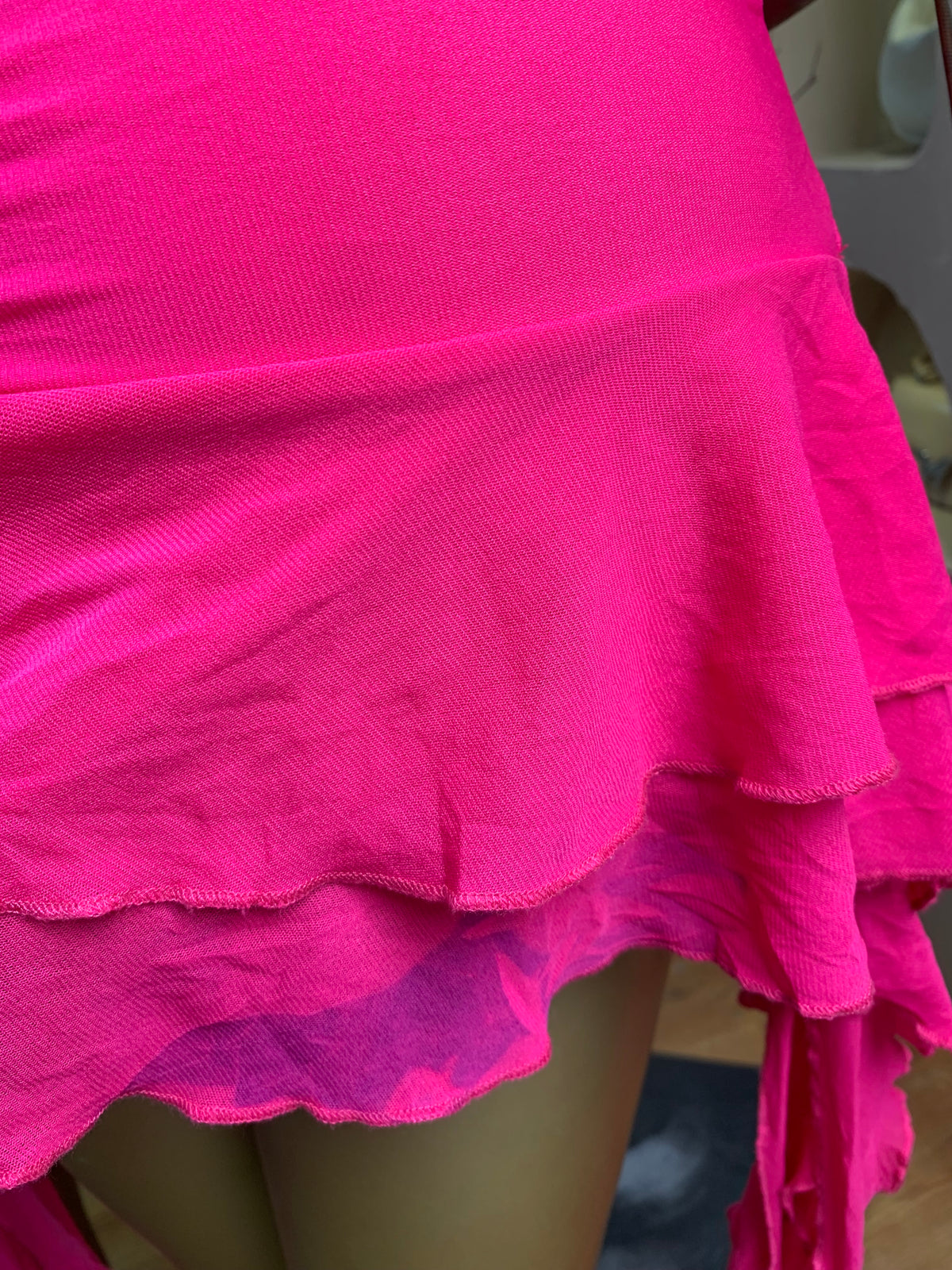 KEJI13 SIZE10 Length30 pink dress little stain