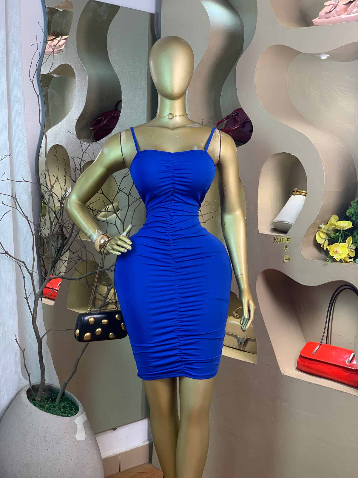 KEJI15 SIZE8 Length40 blue dress
