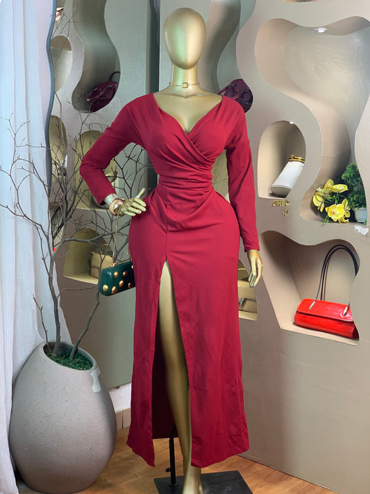 KEJI17 SIZE16 wine dress