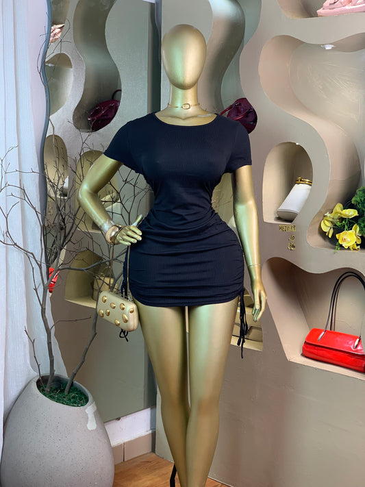 KEJI19 SIZE10 Length34 black dress